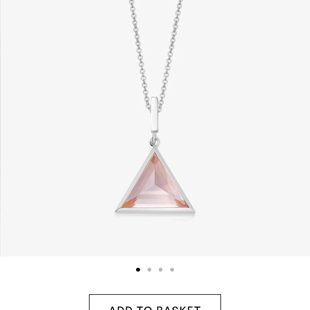Rock + Raw Elegant Silver Necklace ROSE QUARTZ GUARDIAN PENDANT NECKLACE SILVER